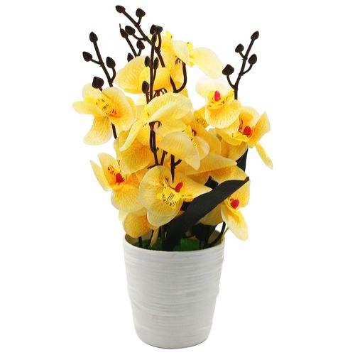 Vaso Flores Artificiais 32x10cm em Plástico Sutt