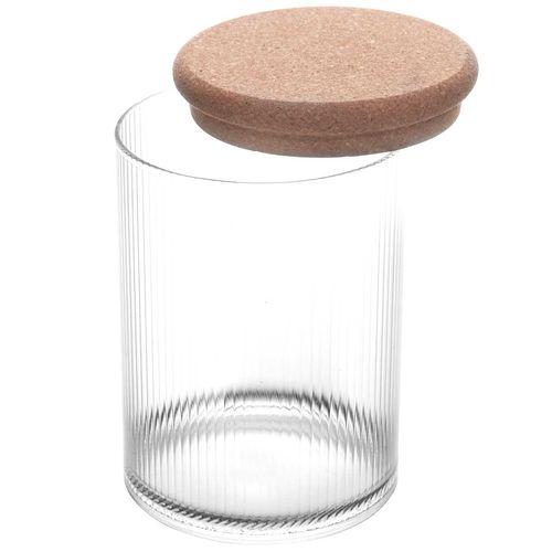 Porta Mantimento Essência C/ Tampa Rolha 850ml em Vidro Lyor