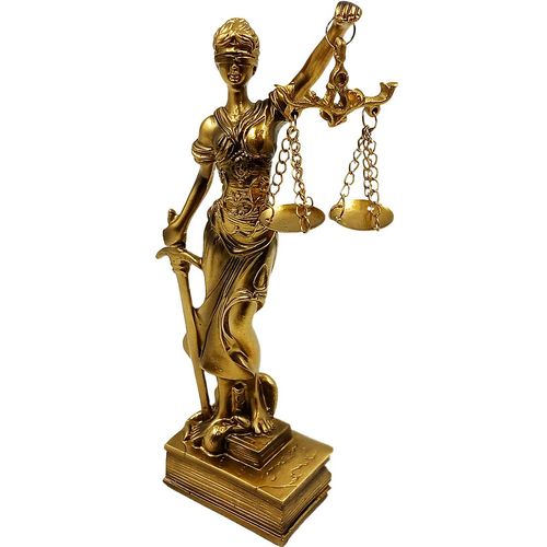 Dama da Justiça Decorativa 18,5cm em Resina Youbai