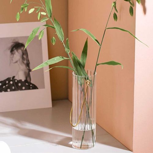 Vaso Decorativo C/Alça 600ml Em Vidro Moment