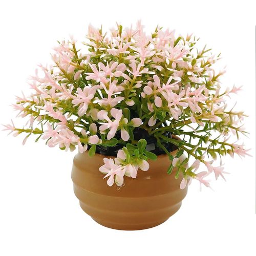 Vaso Decorativo C/ Planta Artificial 10x10cm Em Plástico Sutt