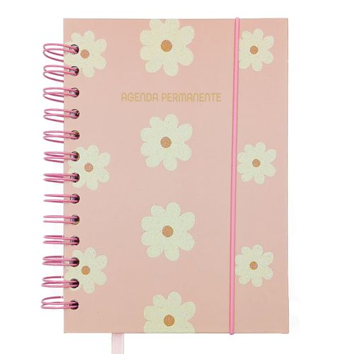 Agenda Permanente Flores 19x13,5cm em Papel FWB