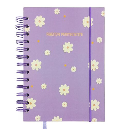 Agenda Permanente Flores 19x13,5cm em Papel FWB