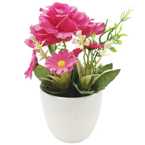 Rosas e Margaridas Decorativas Artificial 20x9cm Em Plástico FWB