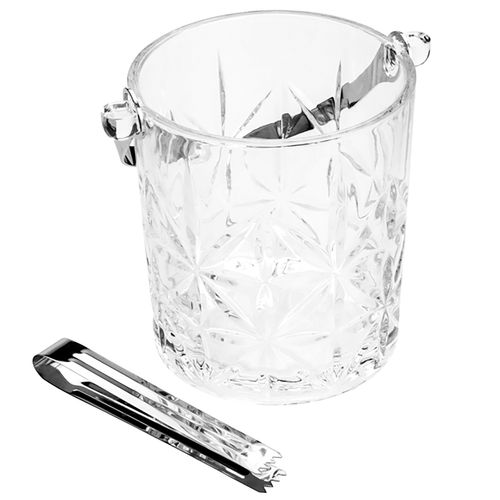 Balde De Gelo Grego C/ Pegador 15x13cm em Vidro Wolff