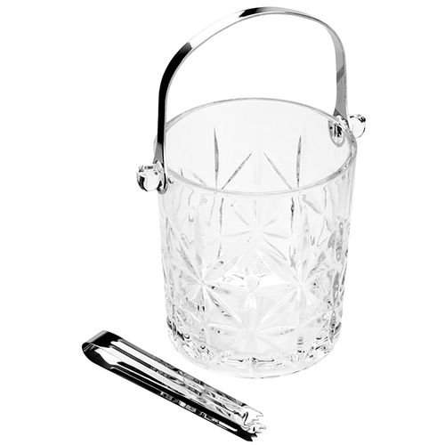 Balde De Gelo Grego C/ Pegador 15x13cm em Vidro Wolff