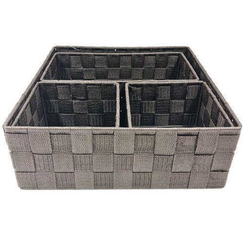 Jogo de Cestos Organizador 4 Peças em Tecido Casita