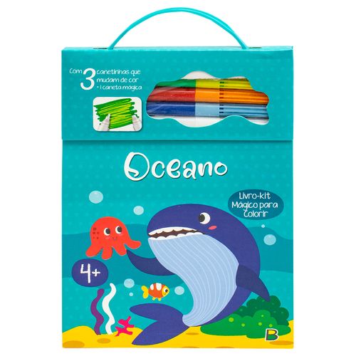 Livro Kit Pintura Oceano 21,5x15cm Em Papel Todo Livro