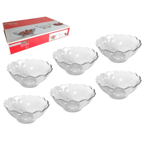 Jogo de Bowls Arthur 6 Peças 250ml em Vidro Freecom