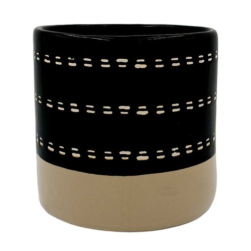 Cachepot Sorrento Decorativo 11,5x11,5cm Em Cerâmica Rio Master
