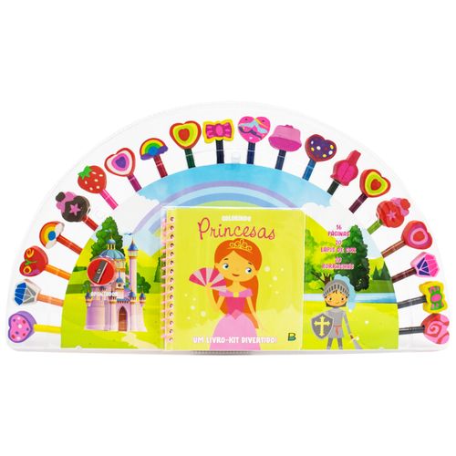 Kit Divertido Princesas P/ Colorir 46x25cm Todo Livro