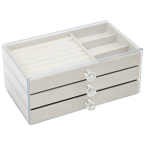 Porta Joias Decorativo 3 Andares 23,5x15,5cm Em Plástico Interponte