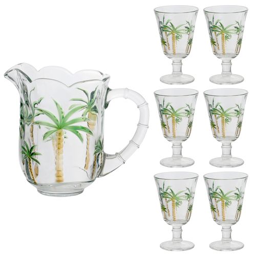 Conjunto de Jarra 1,3L e Taças 6 Peças Lyor