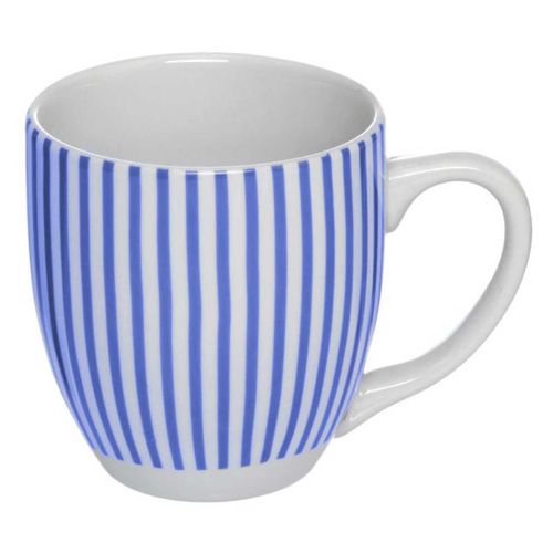 Caneca Listras 300ml Em Porcelana Hauskraft