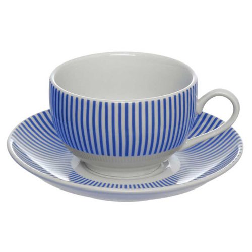 Jogo De Xícaras Chá Acqua 12 Peças 160ml Em Porcelana Hauskraft