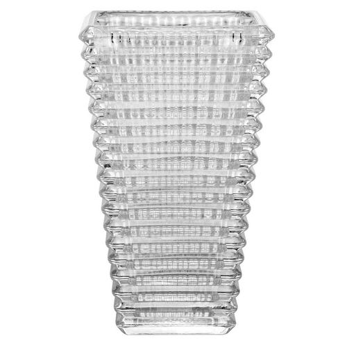 Vaso Decorativo Quadriculado Maya  27,5x16,5cm Em Vidro Wolff