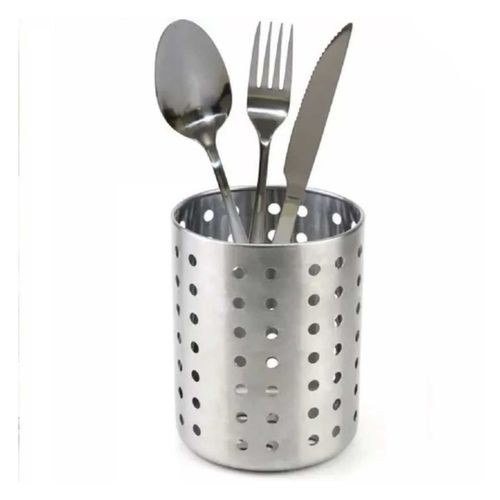 Porta Talheres 12x10cm Em Aço Inox Clink