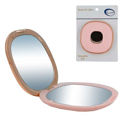Espelho De Bolso Quadrado 9x7,5cm Em Vidro Interponte