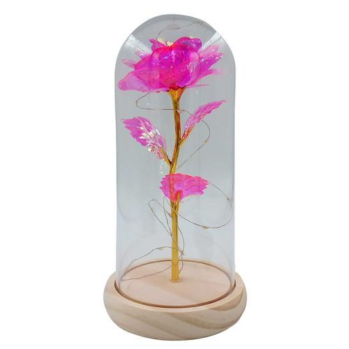 Luminária Decorativa Rosa 20cm em Plástico FWB,