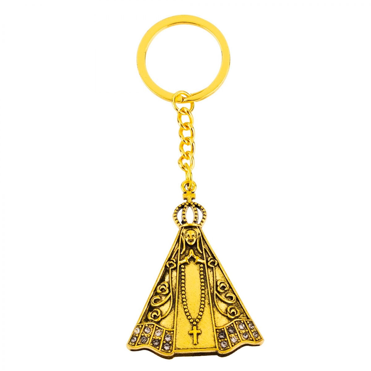 Chaveiro Nossa Senhora Aparecida 5,5cm em Metal Taimes