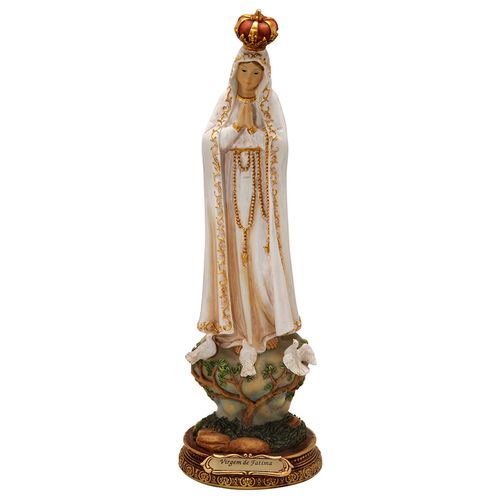 Nossa Senhora De Fatima 23cm Em Resina Mabruk