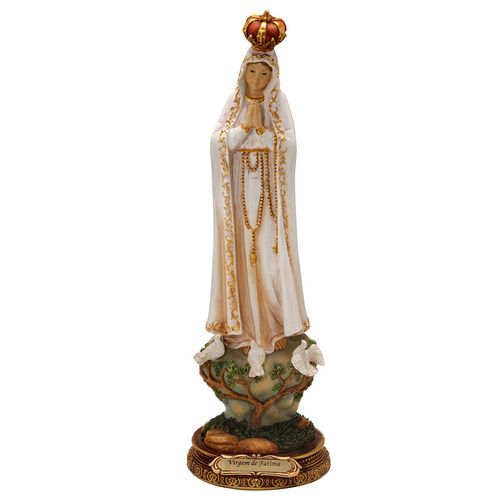 Nossa Senhora De Fatima 32cm Em Resina Mabruk