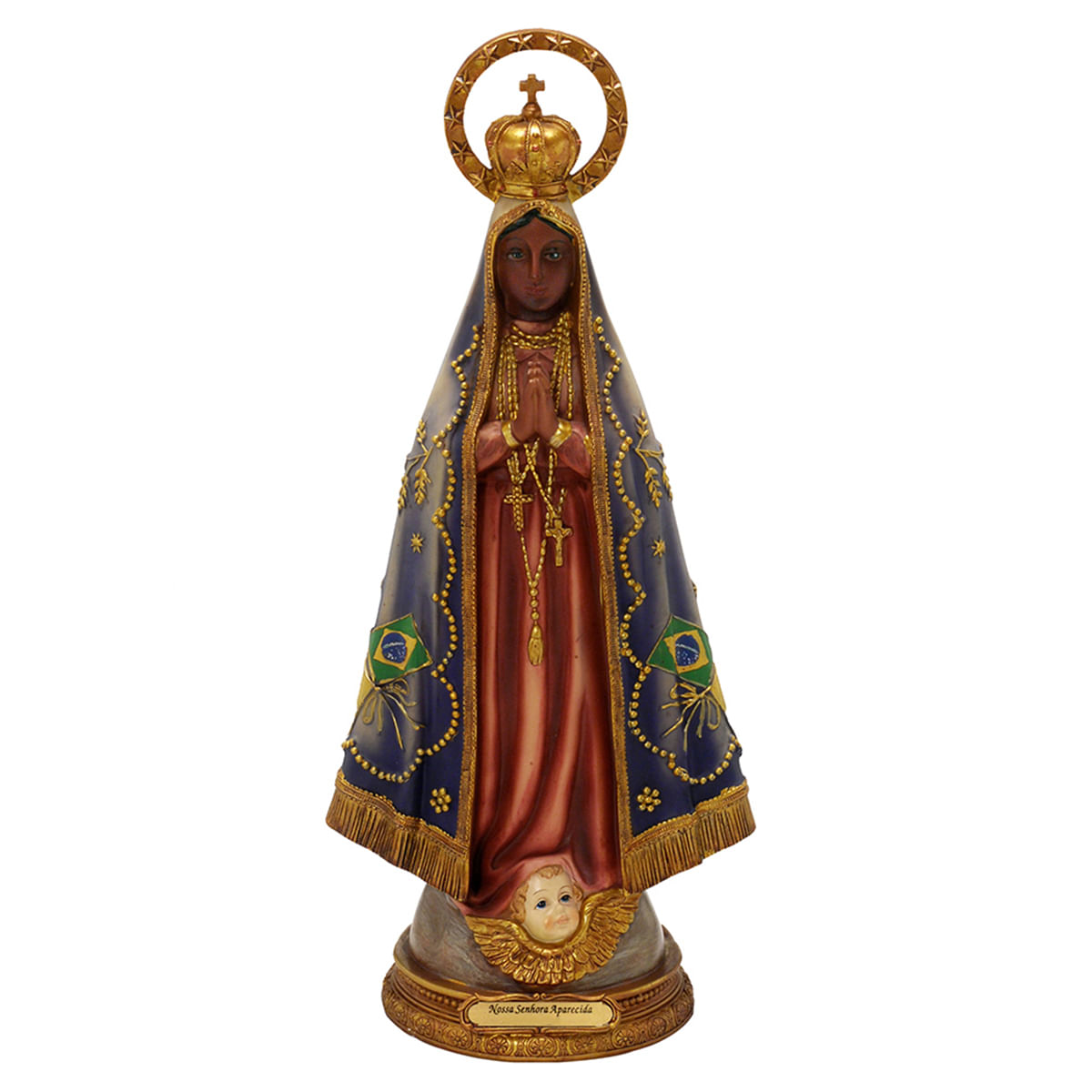 Nossa Senhora Aparecida 22cm Em Resina Mabruk