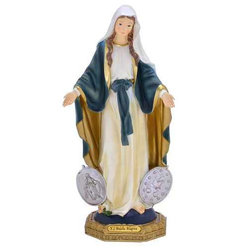 Nossa Senhora Das Graças Medalha Milagrosa 20cm em Resina Mabruk