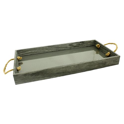 Bandeja Retangular Decorativa 40x20cm em MDF Casita