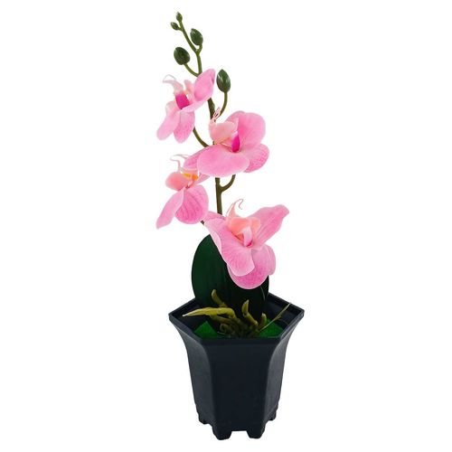 Vaso Decorativo C/ Flor Artificial 30x10cm em Plástico Sutt