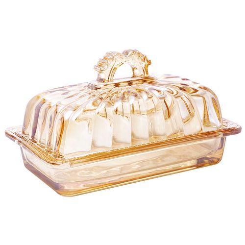 Manteigueira Imperial C/ Tampa 17,5x10cm em Cristal Lyor