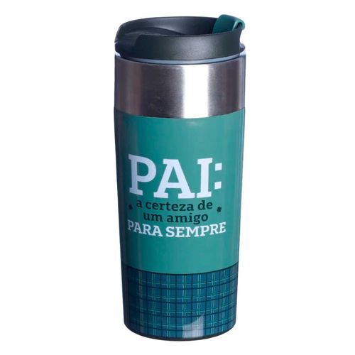 Copo Pai Um Amigo Para Sempre 300ml em Aço Inox Zona Criativa