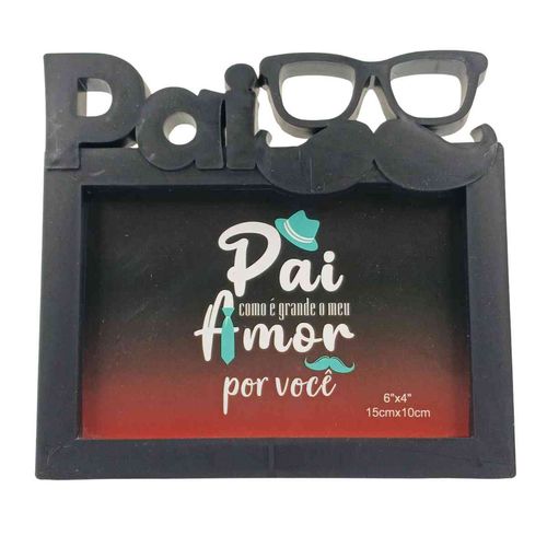 Porta Retrato Decorativo Pai 10x15cm em Plástico Interponte