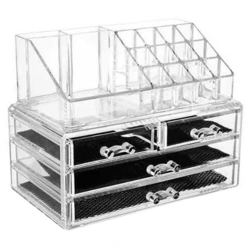 Kit Organizador De Maquiagem 24x18cm em Plástico Top Rio