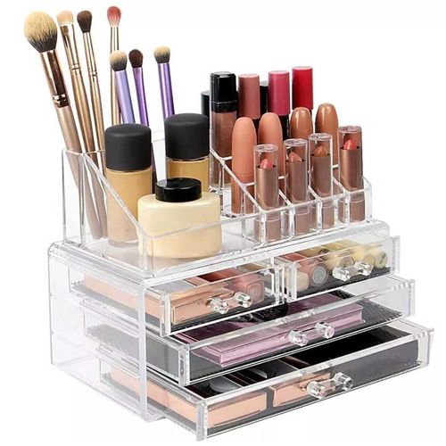 Kit Organizador De Maquiagem 24x18cm em Plástico Top Rio