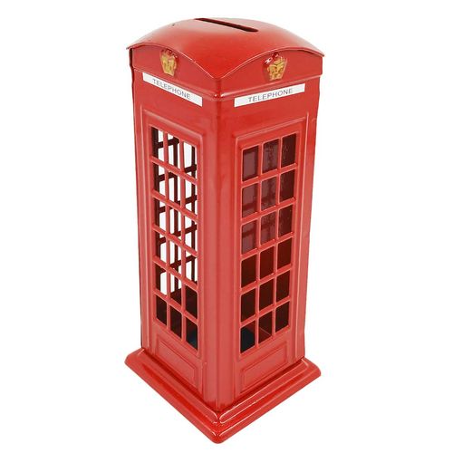 Cofre Cabine Telefônica Londres 14cm em Metal BCT7