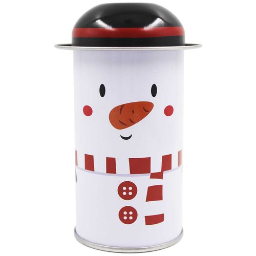 Lata Natalina C/ Tampa 11,5cm em Metal Fartex