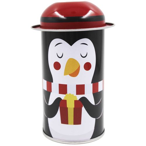 Lata Natalina C/ Tampa 11,5cm em Metal Fartex