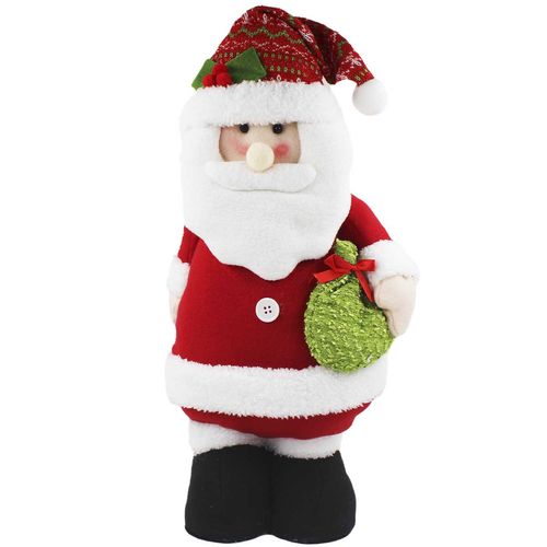 Papai Noel em Pé Decorativo 47x23cm em Poliéster Fartex