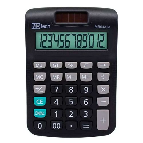 Calculadora de Mesa 12 Dígitos 14,5x10cm em Plástico MB