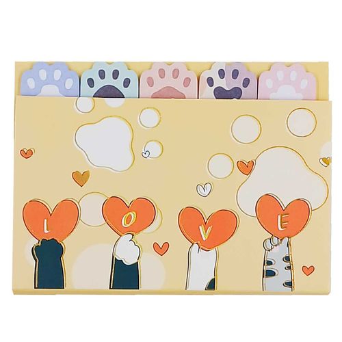 Bloco de Anotação Autoadesivo Patinhas 10,5x14cm em Papel Megagift