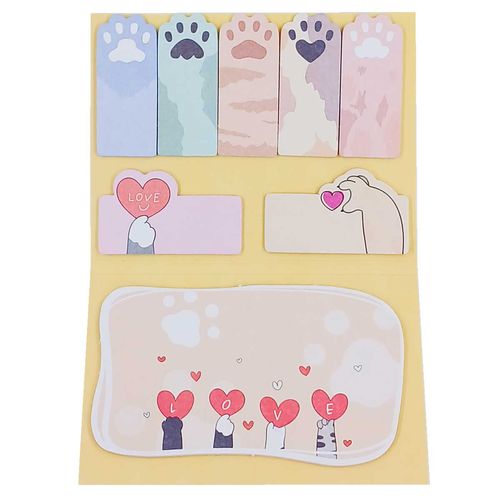 Bloco de Anotação Autoadesivo Patinhas 10,5x14cm em Papel Megagift