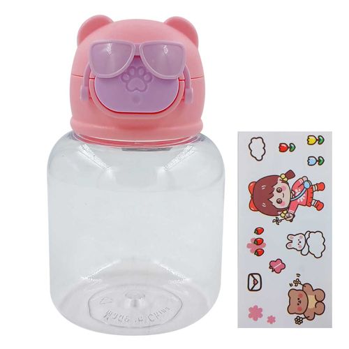 Garrafa infantil C/ Canudo 600ml em Plástico Koya