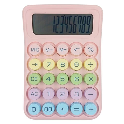 Calculadora de Mesa 12 Dígitos 16x11cm em Plástico Lila Cosméticos