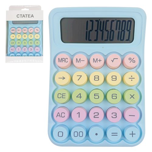 Calculadora de Mesa 12 Dígitos 16x11cm em Plástico Lila Cosméticos