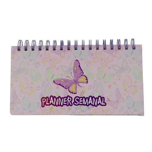 Planner Semanal Borboleta 23,5x12,5cm em Papel Megagift