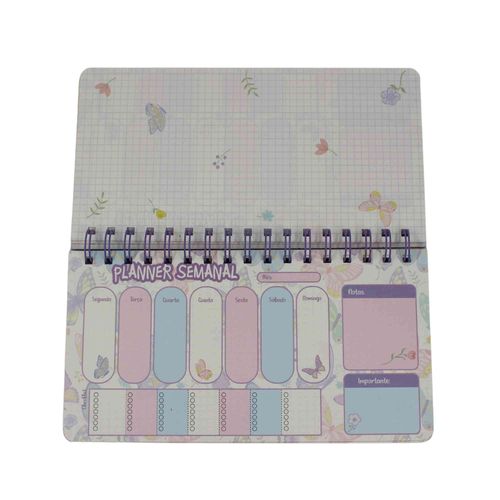Planner Semanal Borboleta 23,5x12,5cm em Papel Megagift
