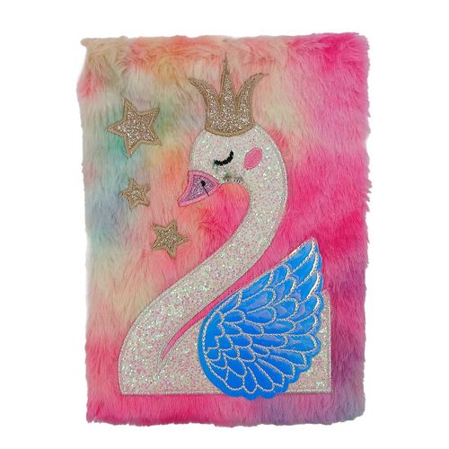 Diário De Pelúcia Cisne 70 Folhas em Papel Koya