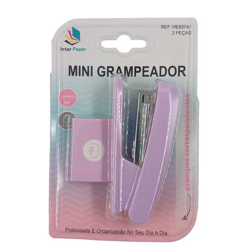 Mini Grampeador Colors 2 Peças em Metal Interponte