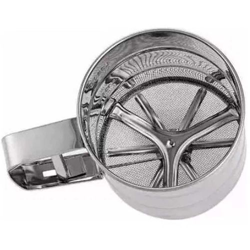 Peneira C/ Gatilho 15,5x10cm em Aço Inox Livon